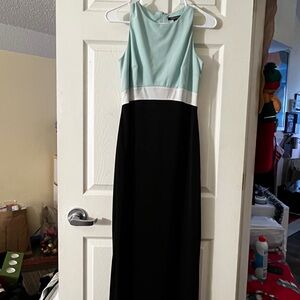 Harold's Elegant Mint and Black Maxi Dress